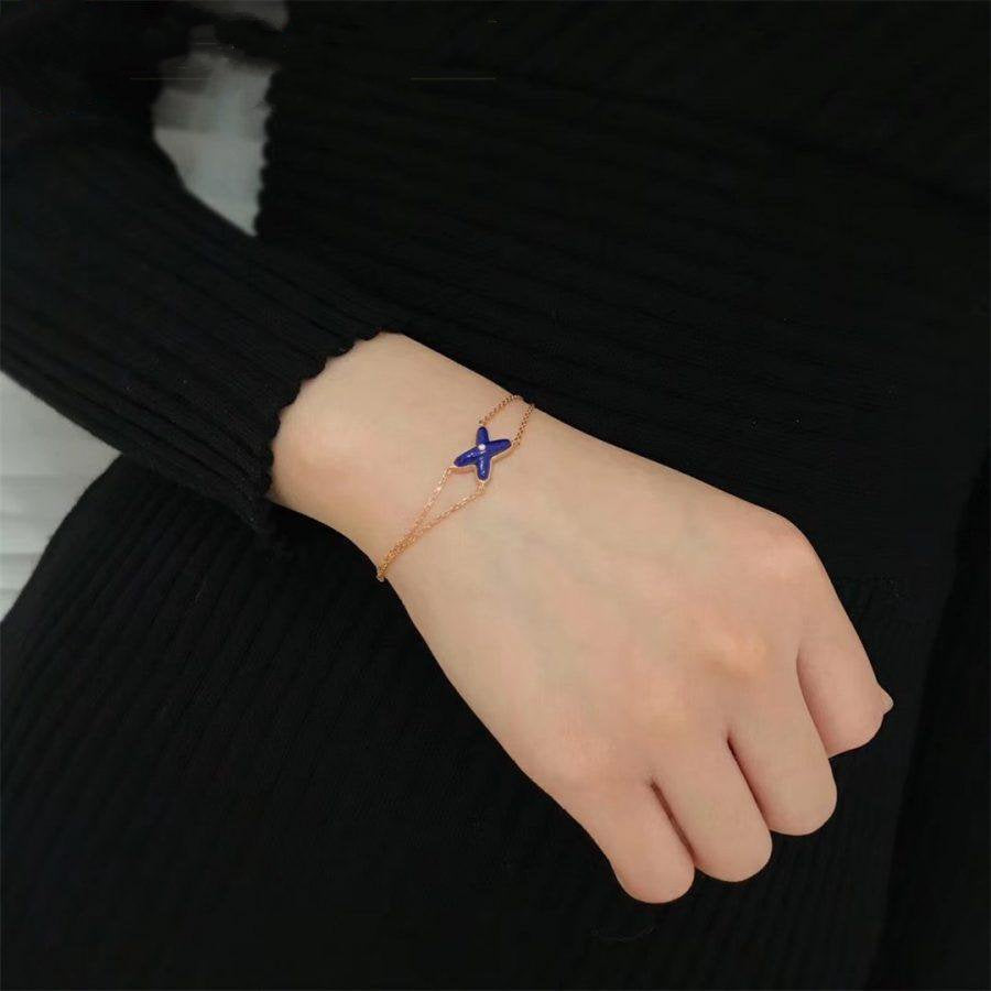 [Star Jewelry]Hollow Design Four-Leaf Clover Flower Shape Ring