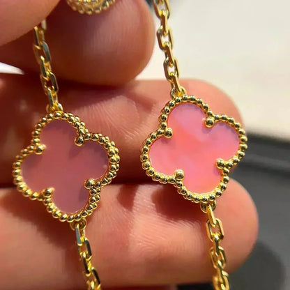 [Star Jewelry] CLOVER 5 MOTIFS  PINK MOP BRACELET COLLECTION