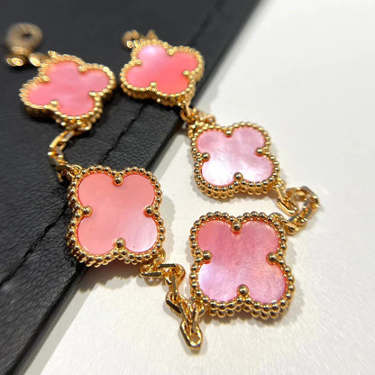 [Star Jewelry] CLOVER 5 MOTIFS  PINK MOP BRACELET COLLECTION