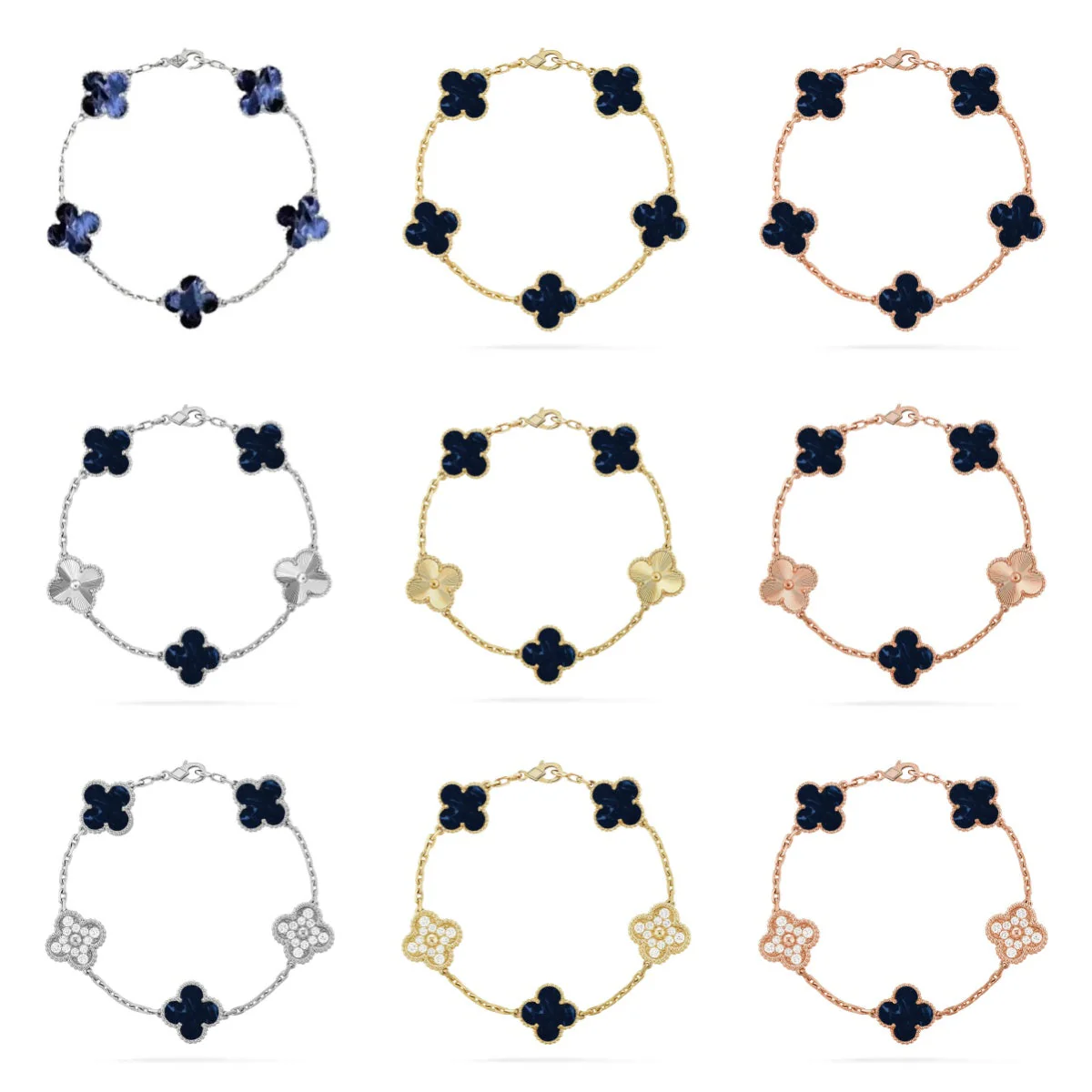 [Star Jewelry]CLOVER 5 MOTIF PIETERSITE BRACELET COLLECTION