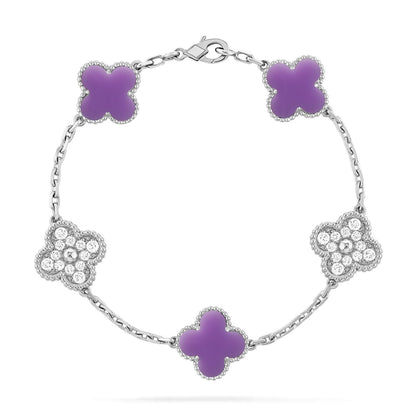 [Star Jewelry]CLOVER 5 MOTIF LIGHT PURPLE BRACELET COLLECTION
