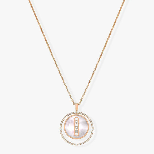 [Stars Jewelry]LUCKY MOVE MM NACRE BLANCHE DIAMOND NECKLACE