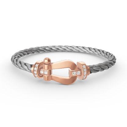 [Star Jewelry]FORCE LARGE HORSESHOE HALF DIAMOND BRACELET ROSE GOLD
