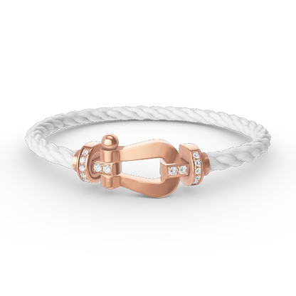[Star Jewelry]FORCE LARGE HORSESHOE HALF DIAMOND BRACELET ROSE GOLD