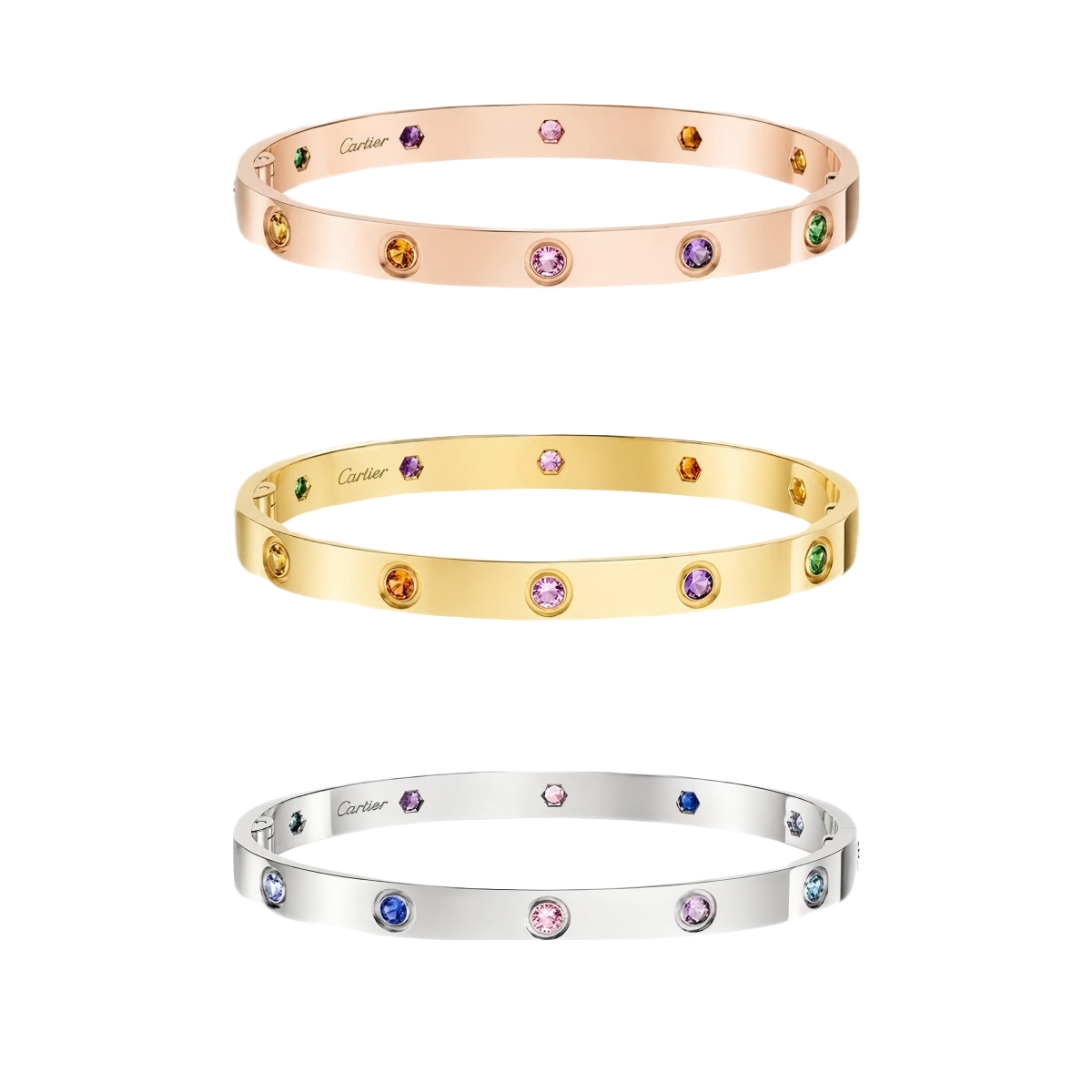 [✨Start💎]2026 RAINBOW LOVE BRACELET 6.1MM  10 DIAMONDS
