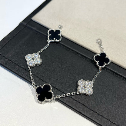 [Star Jewelry] CLOVER 5 MOTIF ONYXS BRACELET COLLECTION