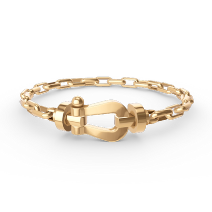 [Star Jewelry]FORCE LARGE HORSESHOE CLASP  METAL BRACELET