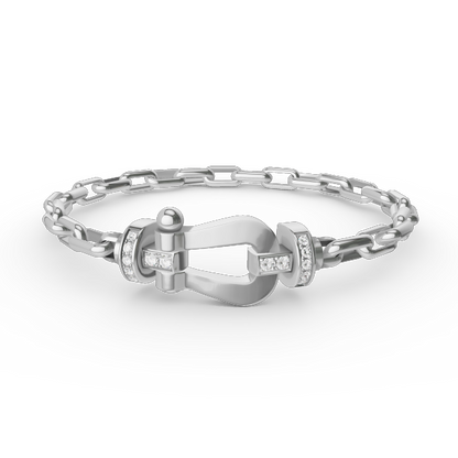 [Star Jewelry]FORCE LARGE HORSESHOE CLASP  METAL BRACELET
