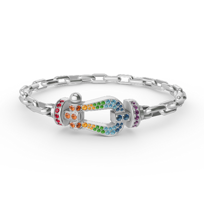 [Star Jewelry]FORCE LARGE HORSESHOE CLASP  METAL BRACELET