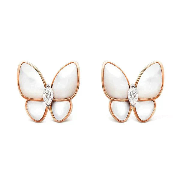 [Star Jewelry]BUTTERFLY MOP DIAMOND EARRINGS