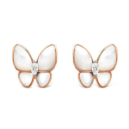 [Star Jewelry]BUTTERFLY MOP DIAMOND EARRINGS