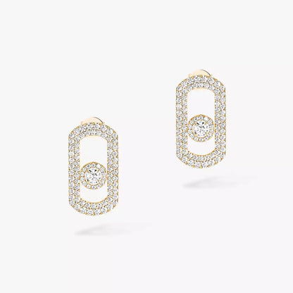 [Stars Jewelry]So Move Pave_-Set Diamond Earrings in Silver