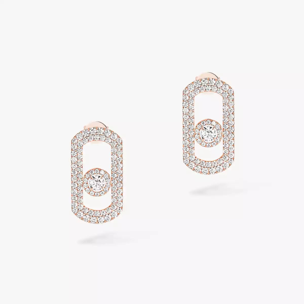 [Stars Jewelry]So Move Pave_-Set Diamond Earrings in Silver