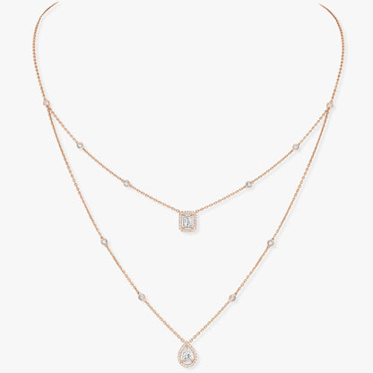 [Stars Jewelry]MY TWIN 2 ROW DIAMOND NECKLACE