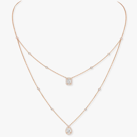 [Stars Jewelry]MY TWIN 2 ROW DIAMOND NECKLACE