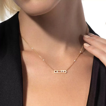 [Stars Jewelry] Baby Move Gold Diamond Necklace