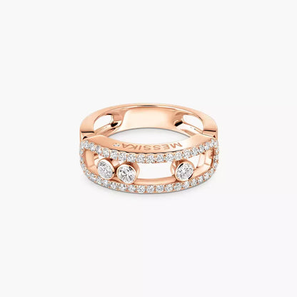 [Stars Jewelry] Move Gold Diamond Pave_ Ring
