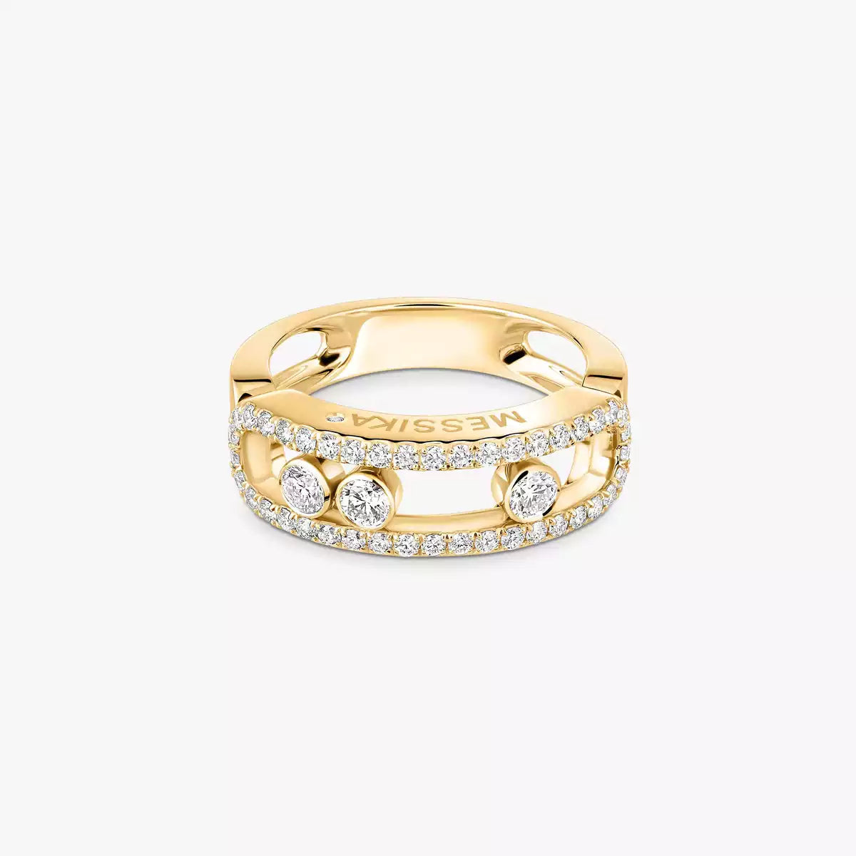 [Stars Jewelry] Move Gold Diamond Pave_ Ring