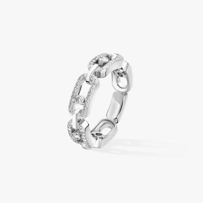 [Stars Jewelry]Move Link Pave_-Set Diamond Ring in Gold