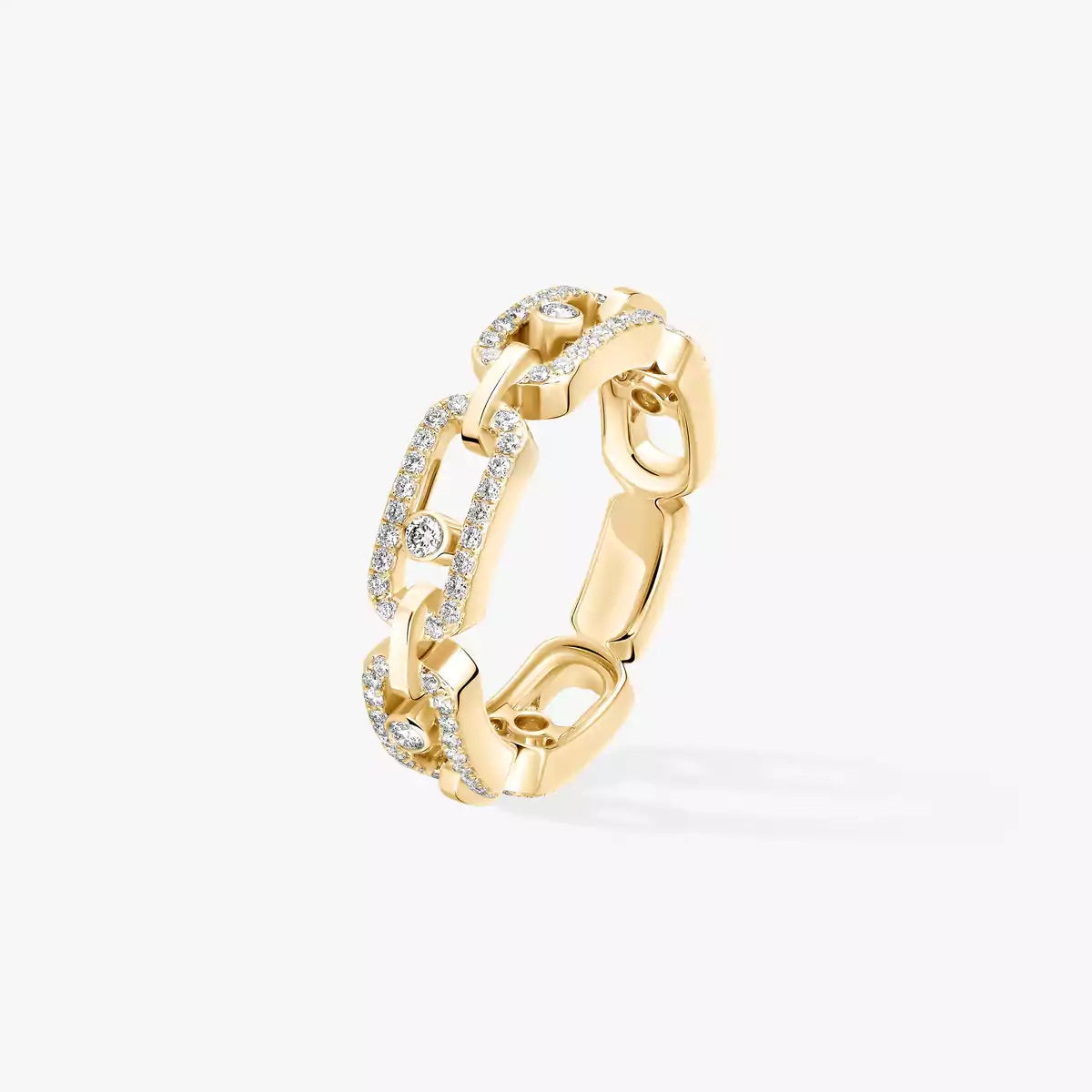 [Stars Jewelry]Move Link Pave_-Set Diamond Ring in Gold