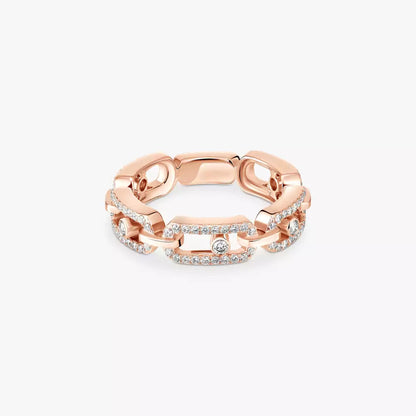 [Stars Jewelry]Move Link Pave_-Set Diamond Ring in Gold