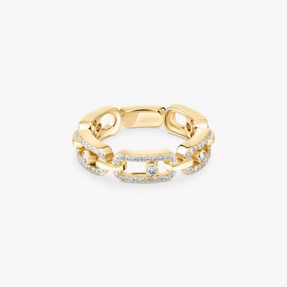 [Stars Jewelry]Move Link Pave_-Set Diamond Ring in Gold