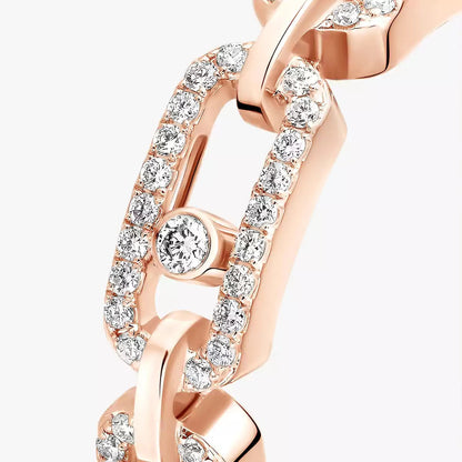 [Stars Jewelry]Move Link Pave_-Set Diamond Ring in Gold