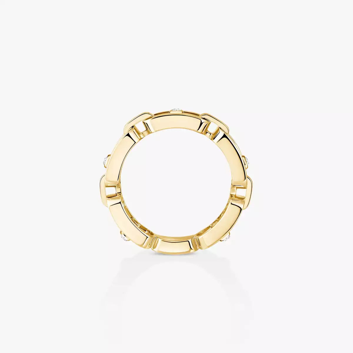 [Stars Jewelry]Move Link Pave_-Set Diamond Ring in Gold