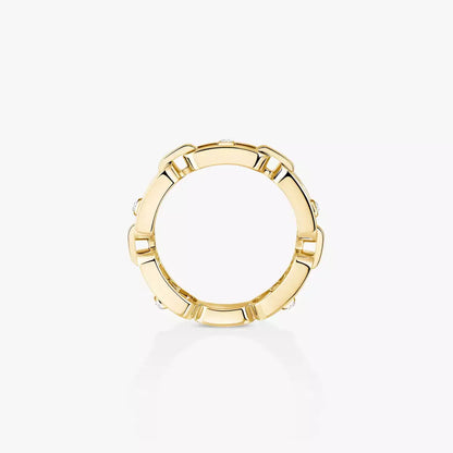 [Stars Jewelry]Move Link Pave_-Set Diamond Ring in Gold