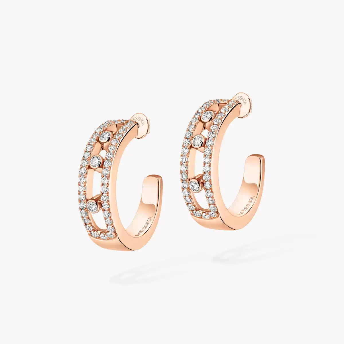 [Stars Jewelry]Diamond Pave_ Hoop Earrings Move