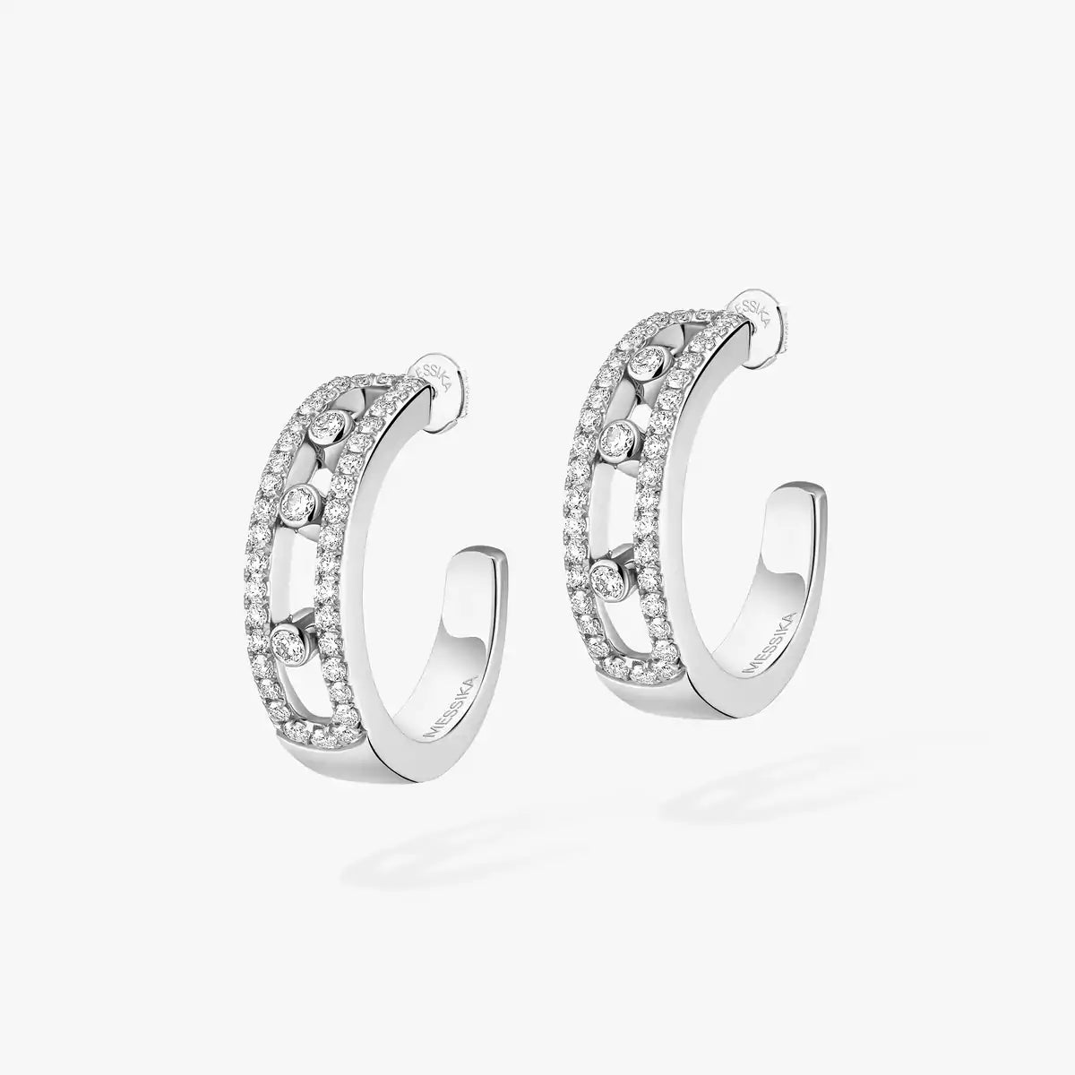 [Stars Jewelry]Diamond Pave_ Hoop Earrings Move