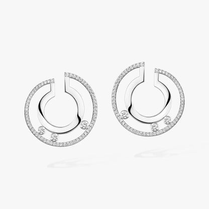 [Stars Jewelry]Move Romane Small Diamond Hoop Earrings