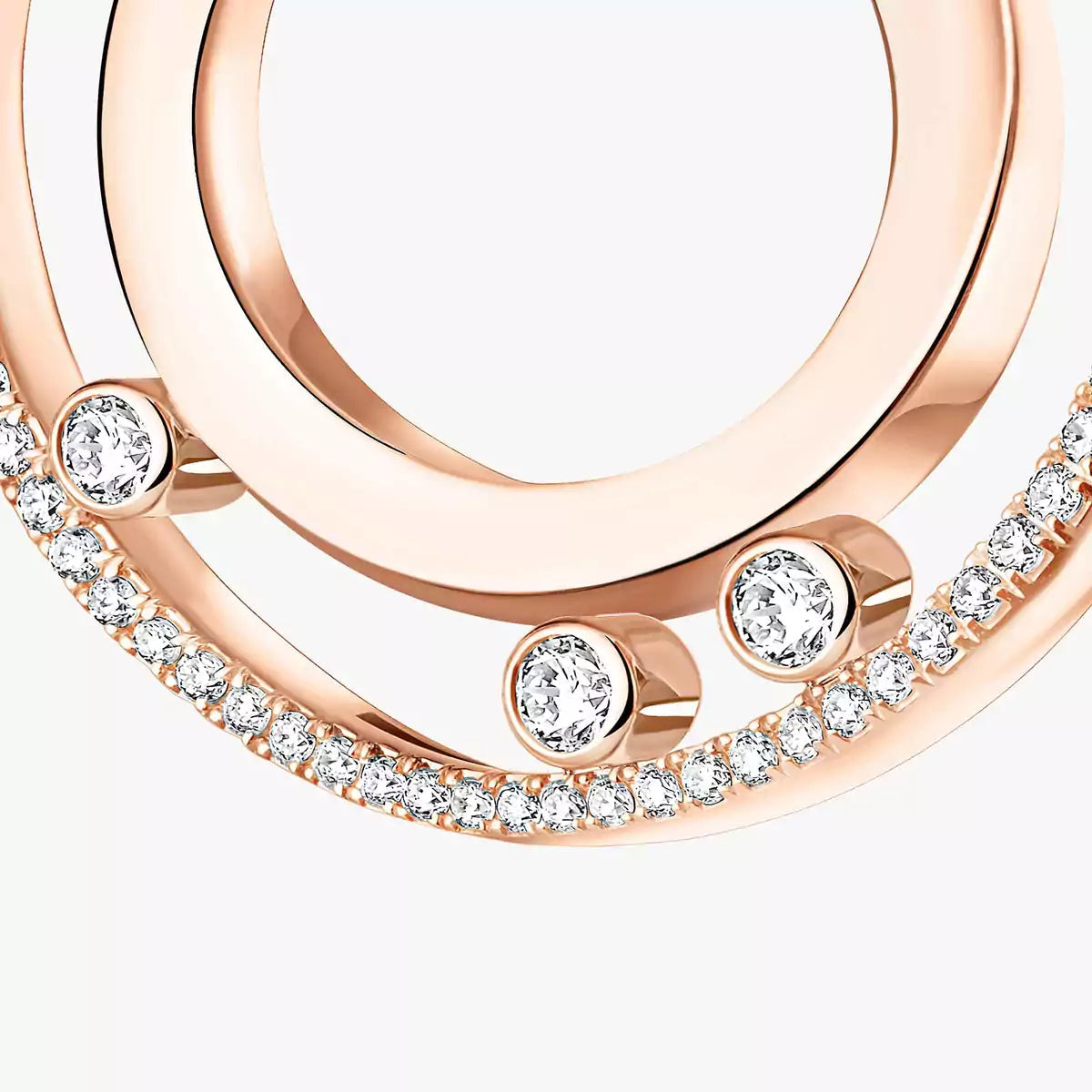 [Stars Jewelry]Move Romane Small Diamond Hoop Earrings