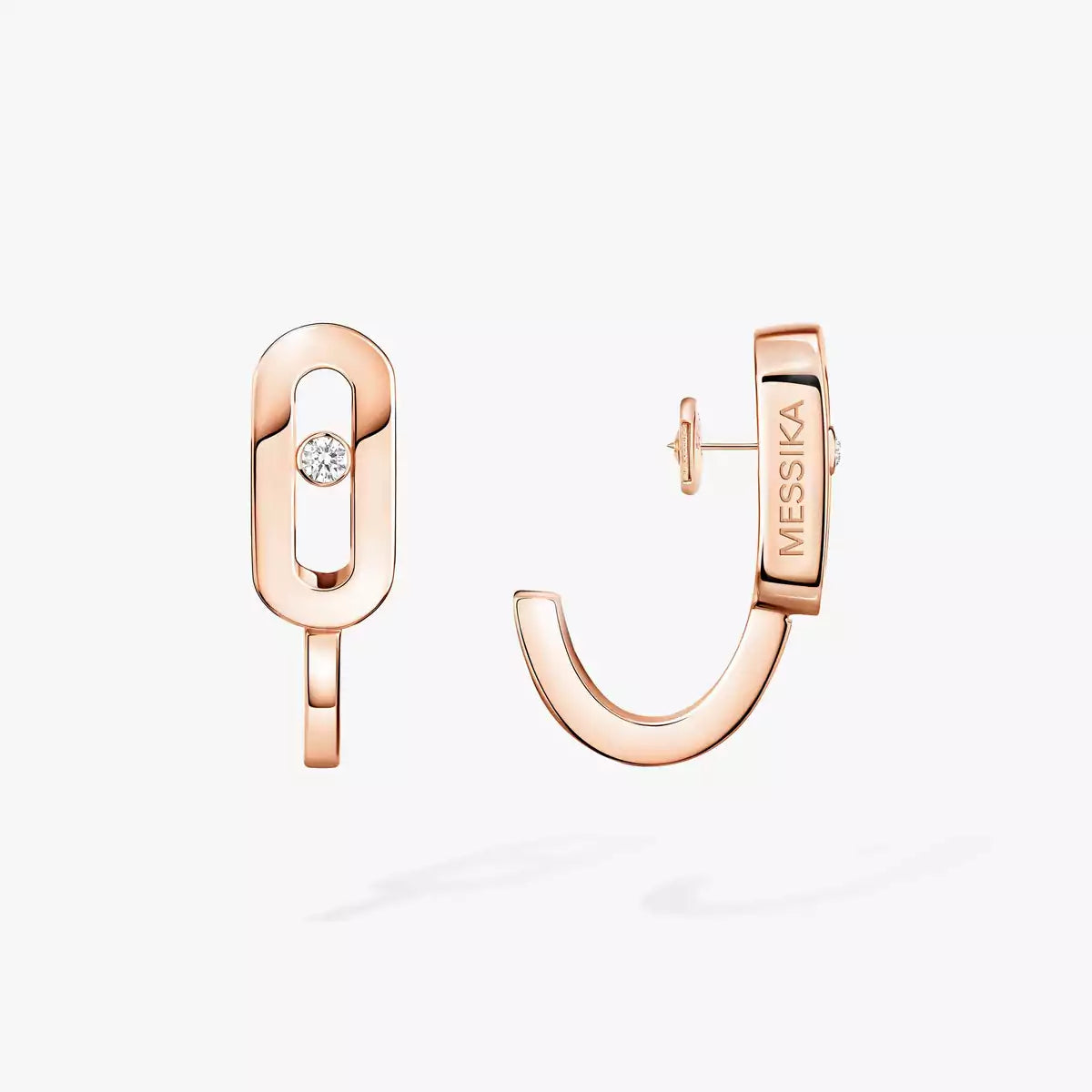 [Stars Jewelry]Diamond Mini Hoop Earrings Move Classique