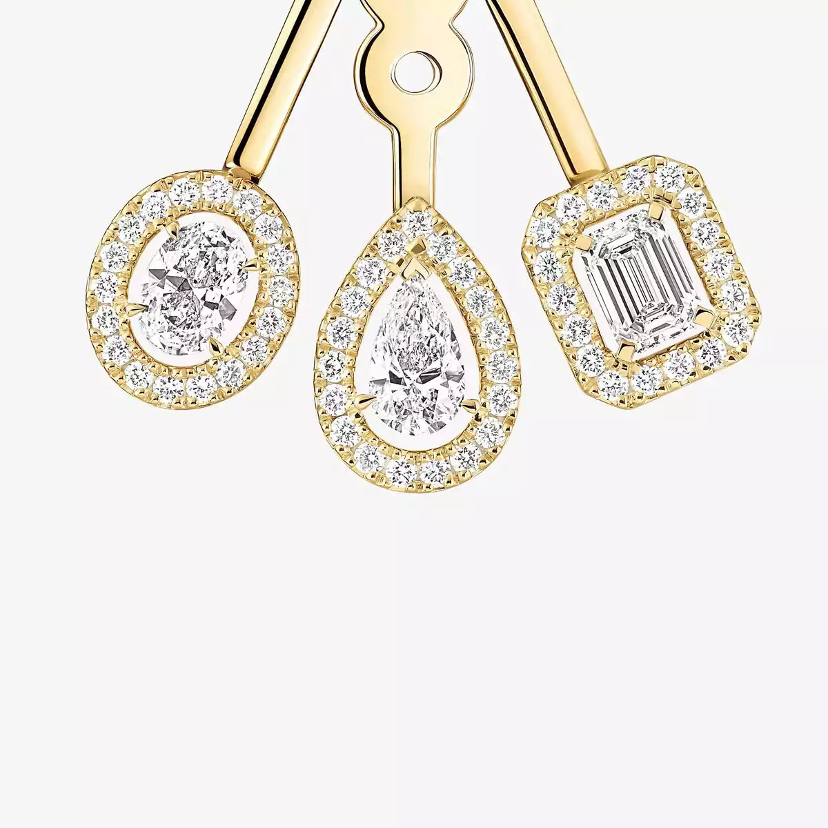 [Stars Jewelry] My Twin Trio  Diamond Earrings