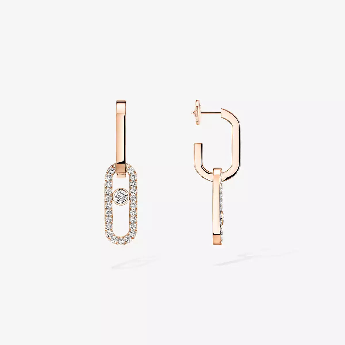[Stars Jewelry]Move Link Diamond Earrings