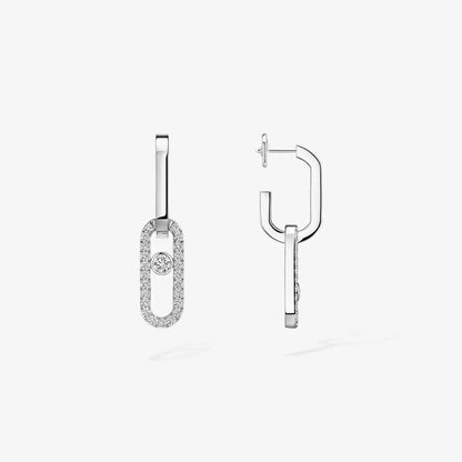 [Stars Jewelry]Move Link Diamond Earrings