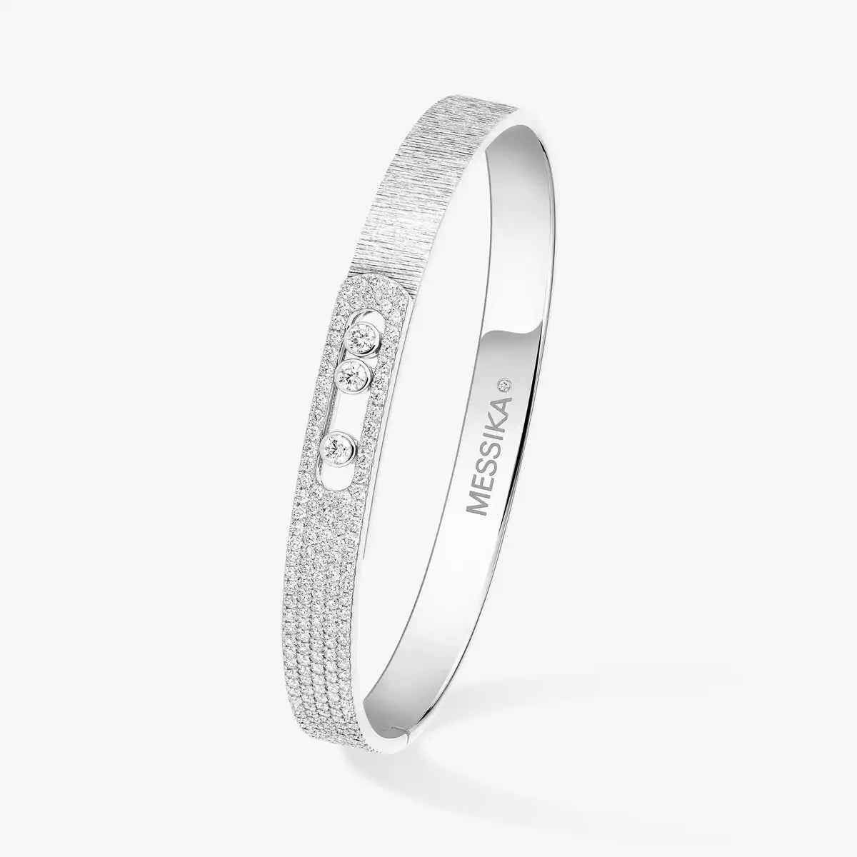 [Stars Jewelry]Move Noa Ciselé half pavé bangle