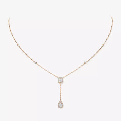 [Stars Jewelry]Gold Diamond Tie Necklace