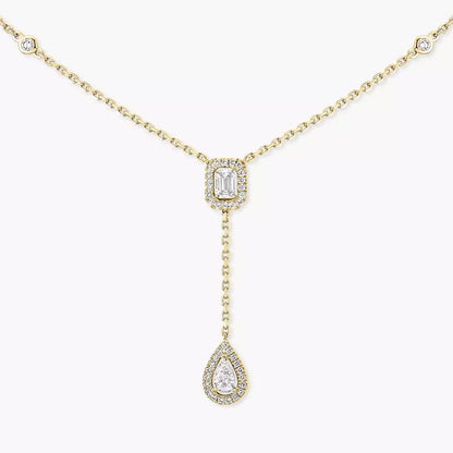 [Stars Jewelry]Gold Diamond Tie Necklace