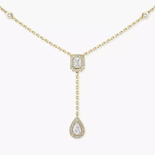 [Stars Jewelry]Gold Diamond Tie Necklace