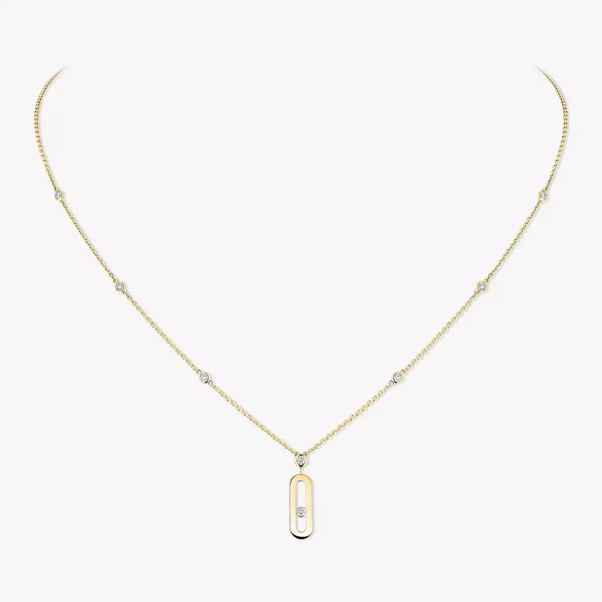 [Stars Jewelry] Move Uno Gold Diamond Long Necklace