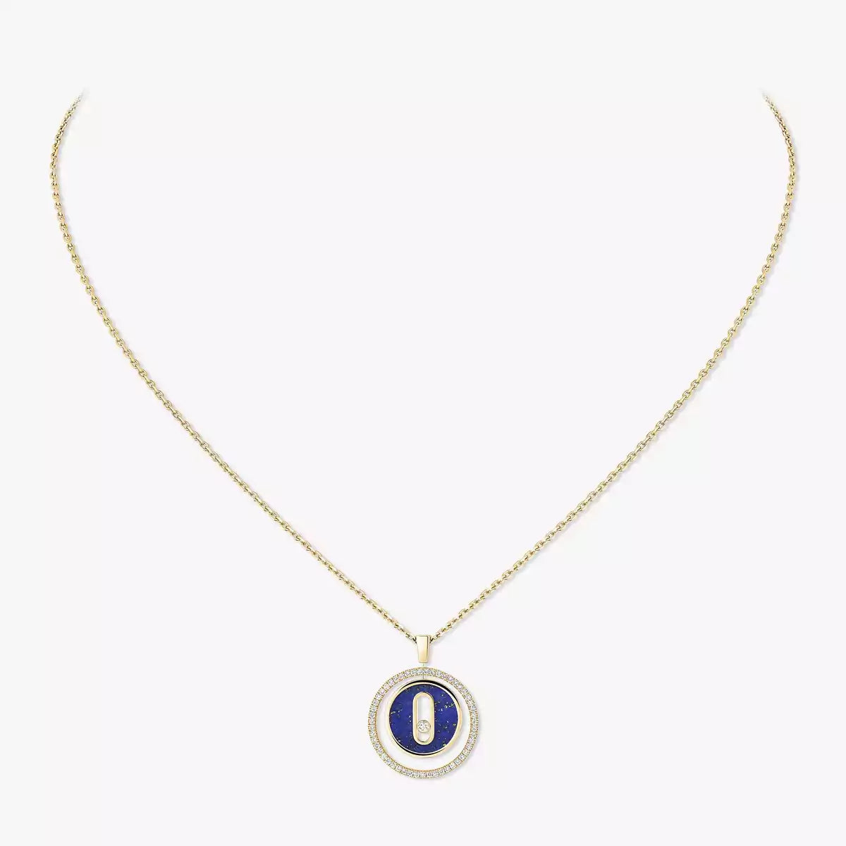 [Stars Jewelry]Lucky Move Diamond Necklace in Rose Gold and White Mother-of-Pearl