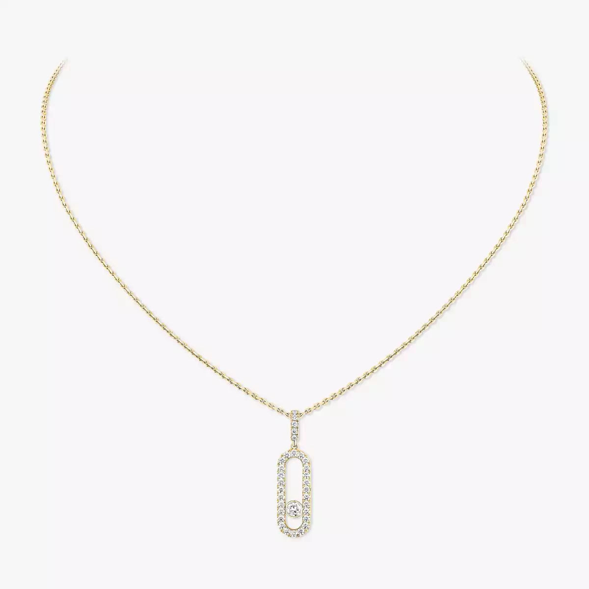 [Stars Jewelry]Move Uno Diamond Necklace in Rose Gold