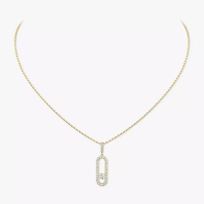 [Stars Jewelry]Move Uno Diamond Necklace in Rose Gold