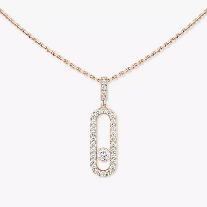 [Stars Jewelry]Move Uno Diamond Necklace in Rose Gold