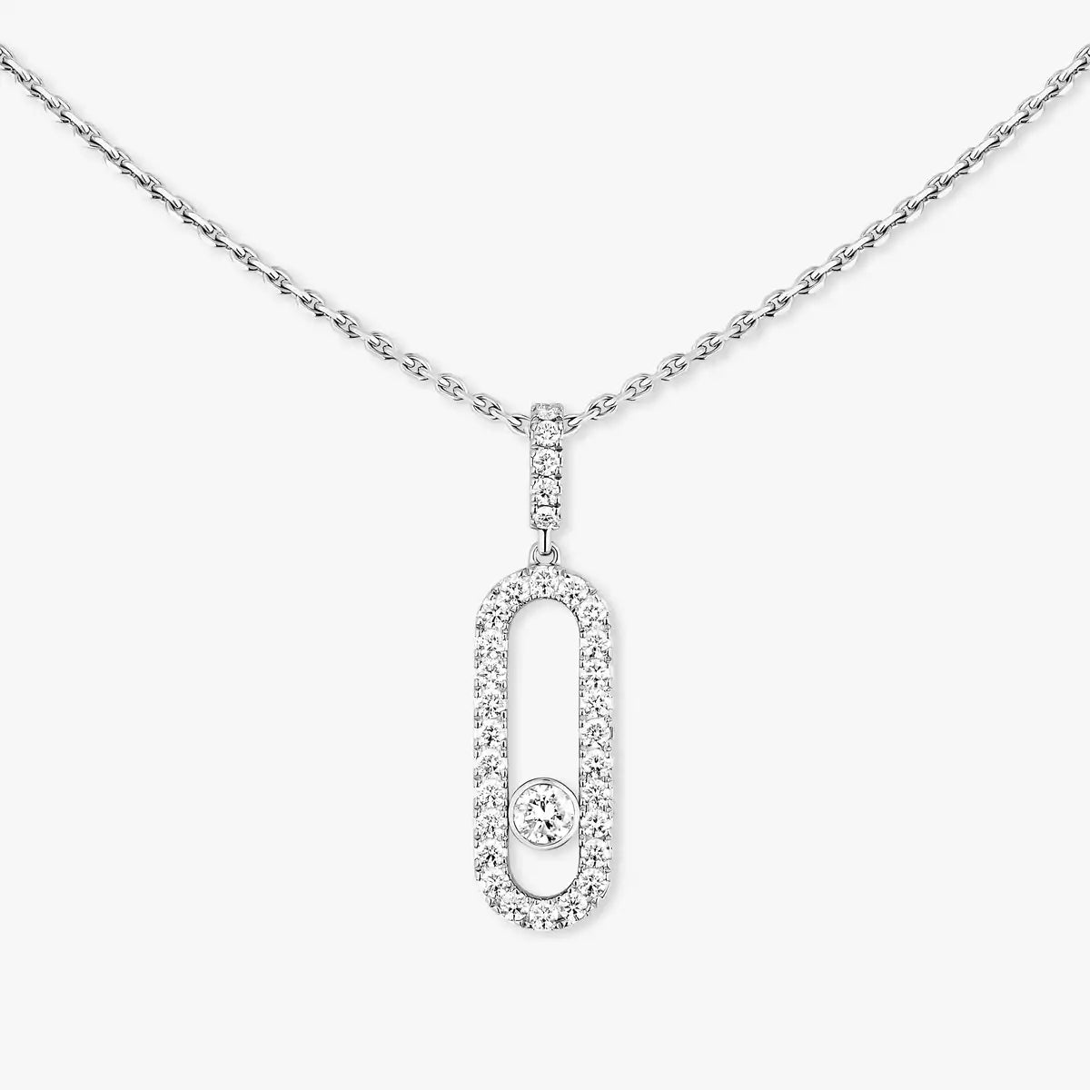 [Stars Jewelry]Move Uno Diamond Necklace in Rose Gold