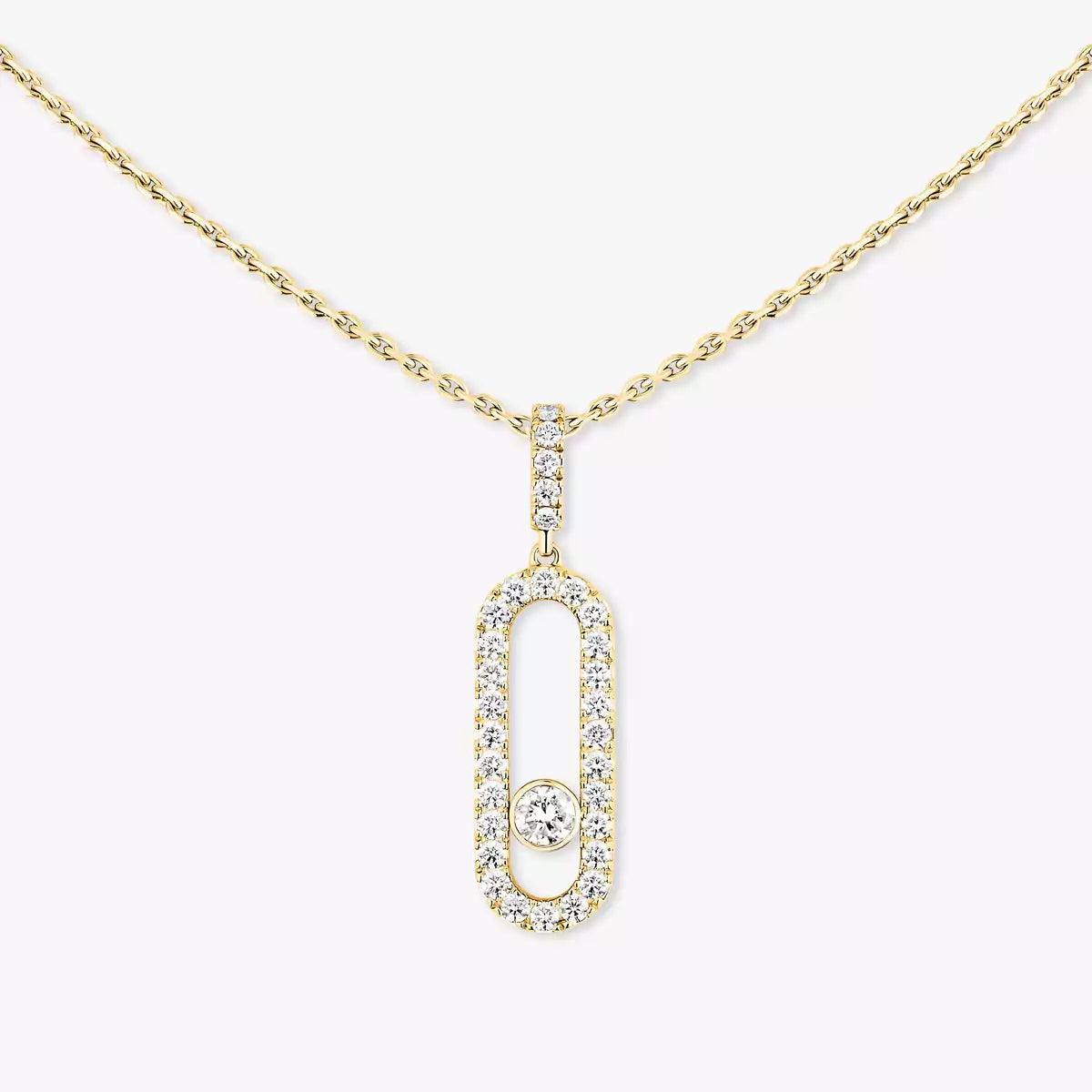 [Stars Jewelry]Move Uno Diamond Necklace in Rose Gold