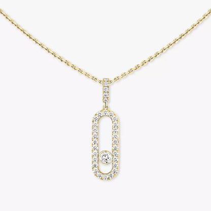 [Stars Jewelry]Move Uno Diamond Necklace in Rose Gold