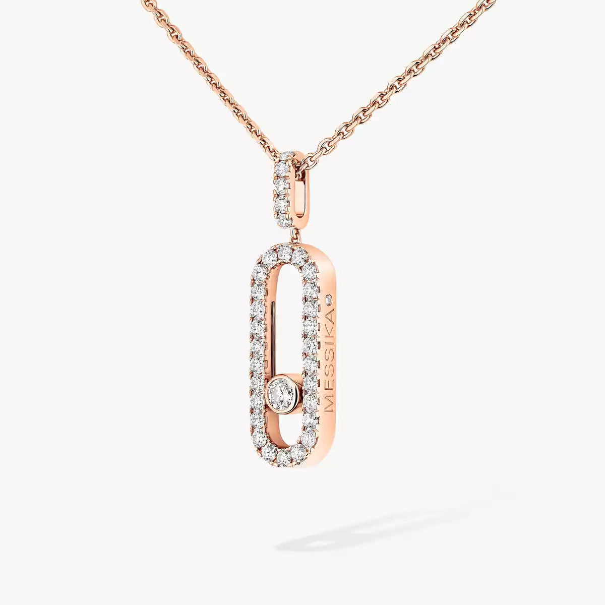[Stars Jewelry]Move Uno Diamond Necklace in Rose Gold